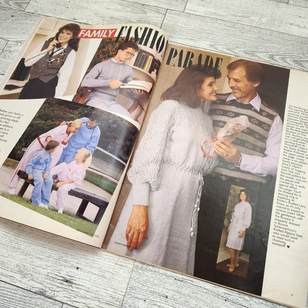 Needlecraft‎ For Today 1987 Retro 80s Rainbow Hearts Vintage Craft Magazine
